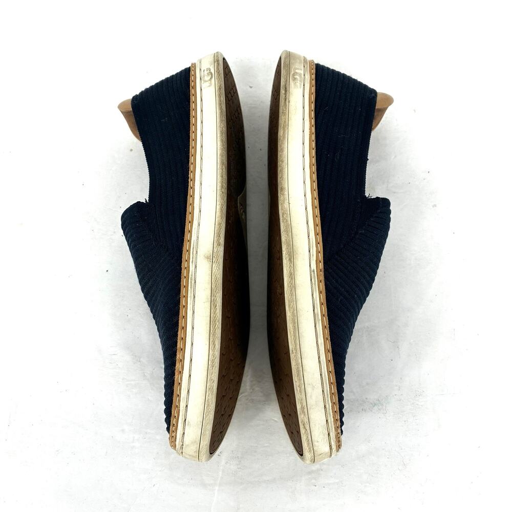 UGG Sammy Slip On Sneakers Navy Rib Knit Platform Casual Shoes Women's Size 7 - Picture 5 of 8